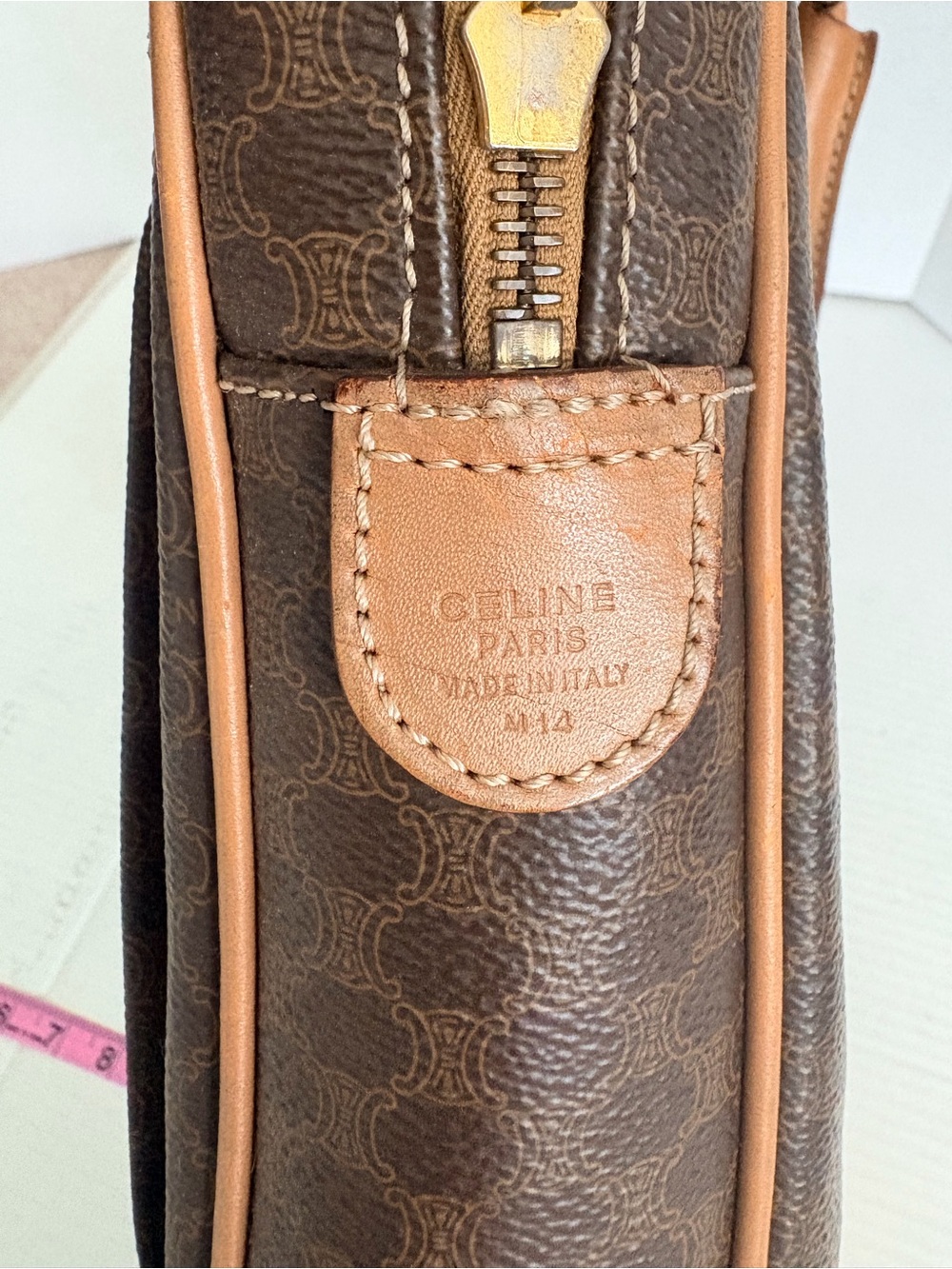 Celine Brown Patterned Leather Briefcase/laptop bag - Picture 14 of 16